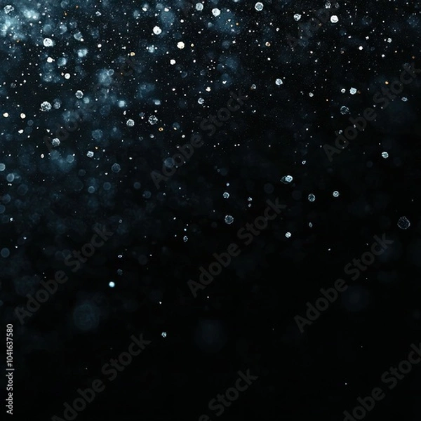Fototapeta Winter Wonderland: Realistic Vector Snowfall on Dark Background for Festive Cards