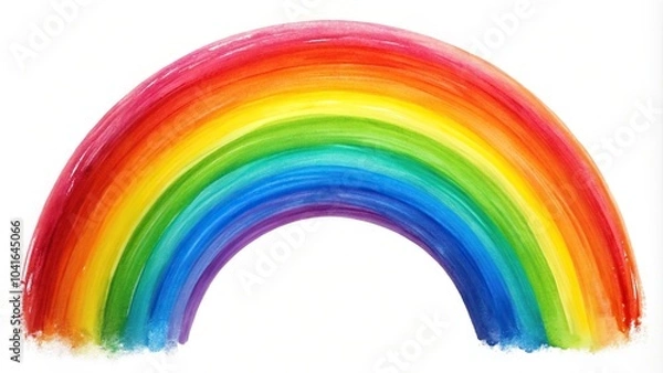 Obraz Colorful rainbow painting on white background