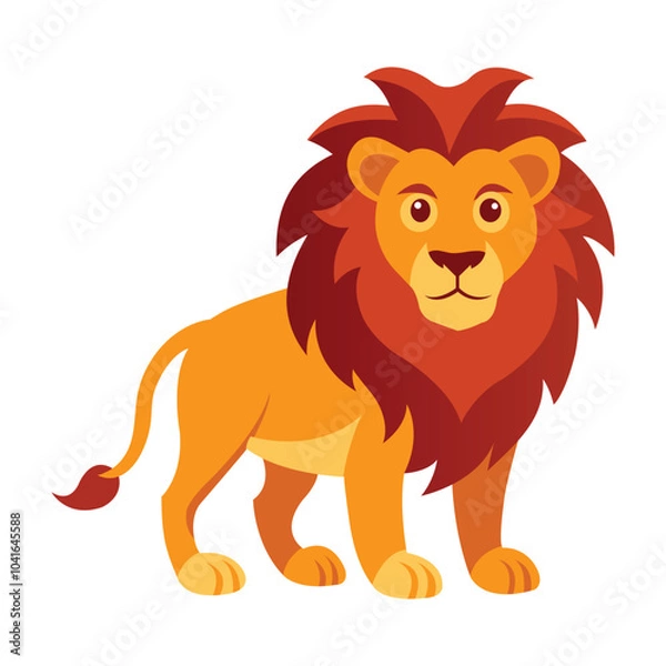 Obraz Illustration of Lion Isolated on white