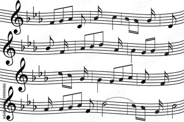 Obraz music notes background