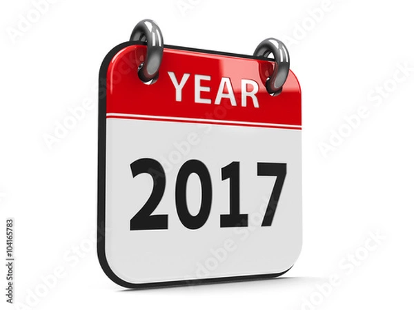 Obraz Icon calendar 2017 year