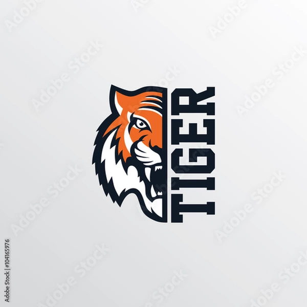 Obraz motyw logo dzikiego tygrysa