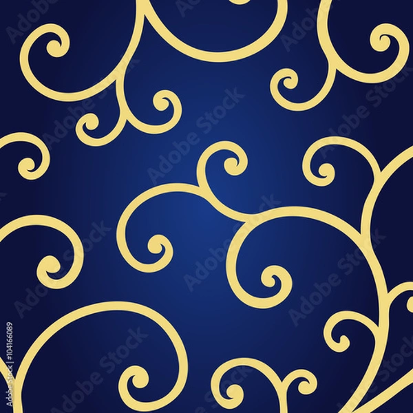 Fototapeta Light vintage seamless pattern with gradient