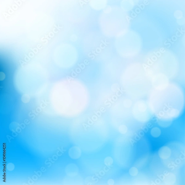 Fototapeta Light Blue Abstract Blurred Bokeh Background
