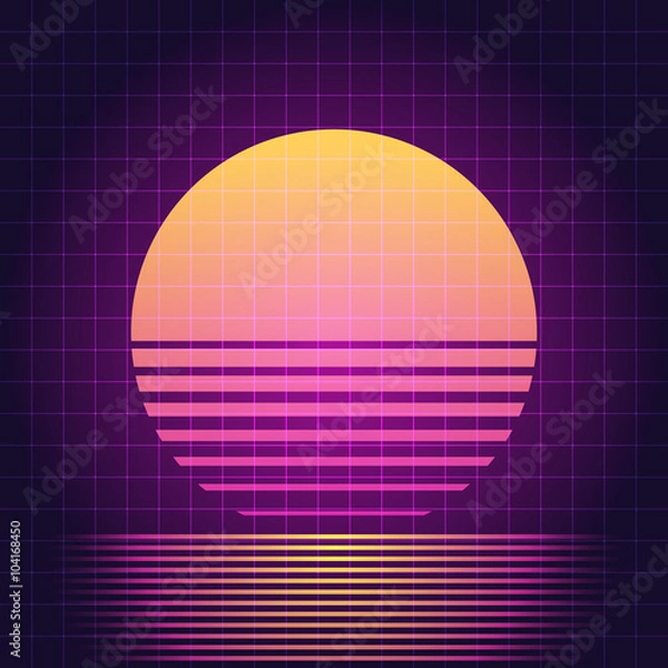 Fototapeta Retro Sci-Fi sunset