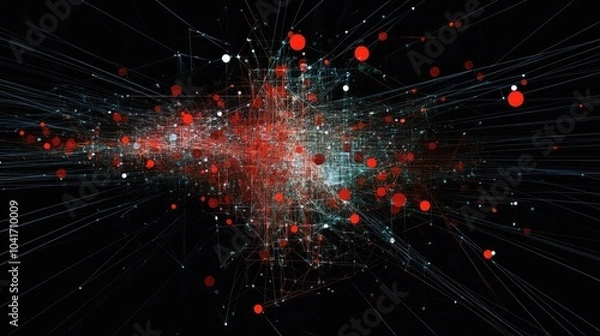 Fototapeta Visualizing graph database architecture against a technology-inspired backdrop for clarity. High quality illustration