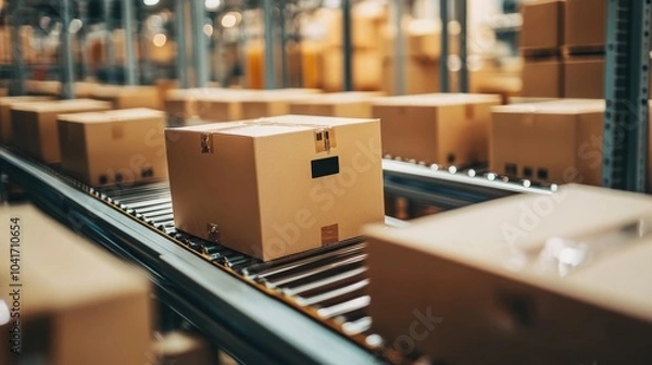 Obraz A distributor adapting to the rise of e-commerce trends and enhancing online order fulfillment processes. High quality illustration