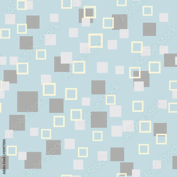 Obraz Seamless abstract geometry pattern with squares in simple colors