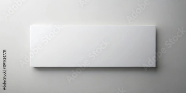 Fototapeta Blank white horizontal rectangle with shallow depth of field