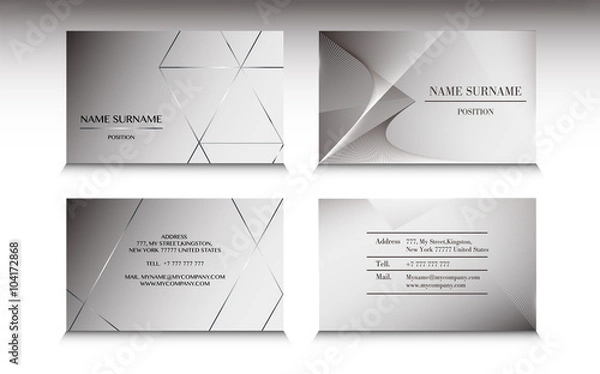 Obraz Set of business card template in Minimalist style