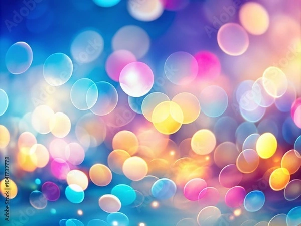 Fototapeta Abstract Blurred Spring Summer Light with Pastel Bokeh Background for Vibrant Visuals
