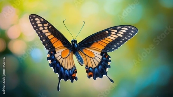 Fototapeta Close-up of a Black Swallowtail Butterfly