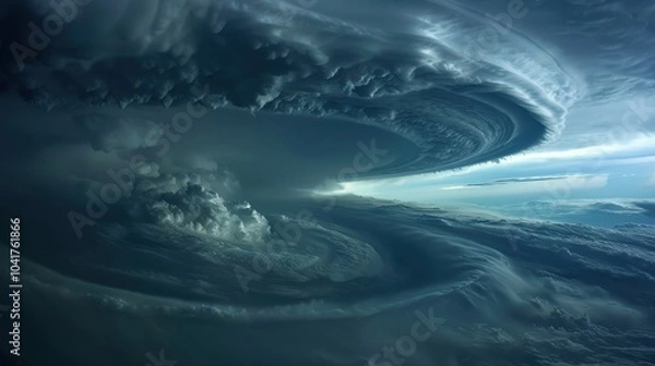Obraz Swirling Clouds Under Ominous Towering Sky