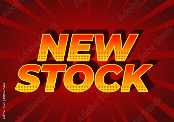 Fototapeta New stock. Text effect in modern colors with 3D style