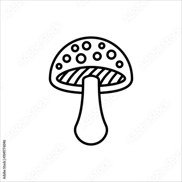 Obraz Mushroom icon. Mushroom Icon for web design. Isolated on white background.