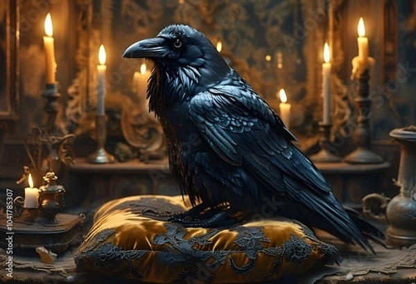 Fototapeta gothic raven