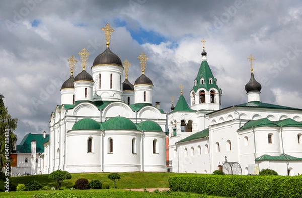 Fototapeta Transfiguration Cathedral and Church of the Intercession at Spaso-Preobrazhensky Monastery in Murom, Russia