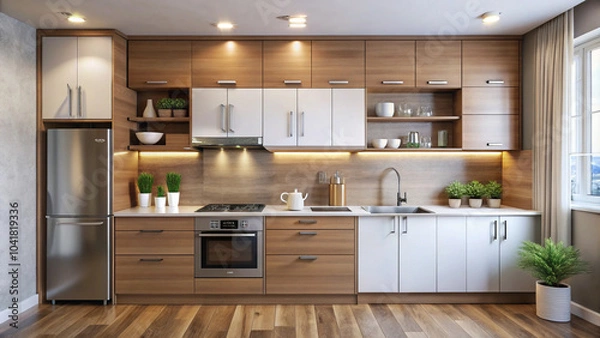 Obraz modern kitchen interior with kitchen