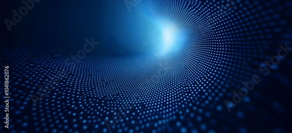 Fototapeta Digital Matrix: A mesmerizing abstract background of binary code cascading down a digital screen, evoking the essence of technology, data, and the digital realm. 