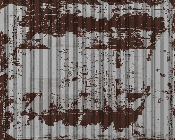 Obraz vector old rusty corrugated iron