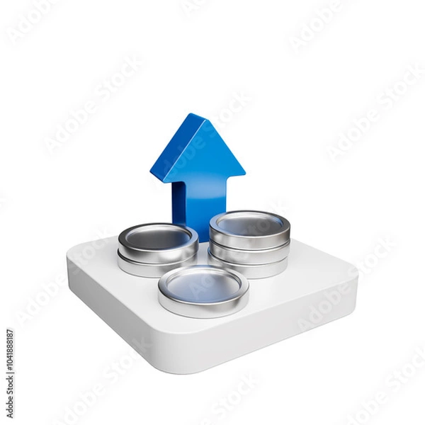 Fototapeta financial and banking concept of statistics and analyze graph. Real estate property investment concept. Asset management, Interest rates, inflation, loan mortgage, increase tax. 3d render