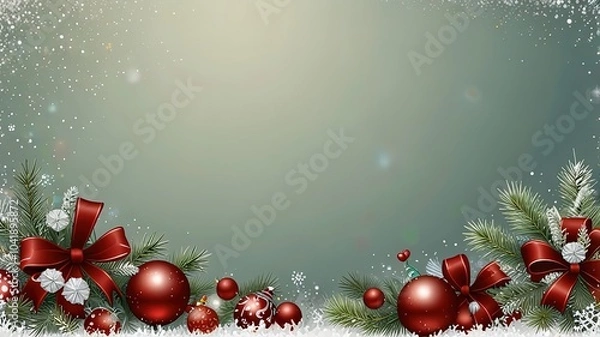 Fototapeta christmas frame with branches