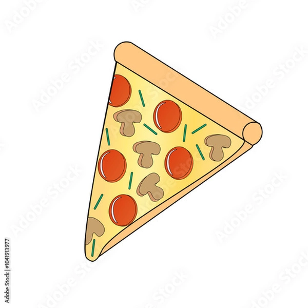 Obraz pizza isolated on white background