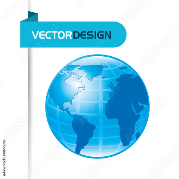 Obraz world planet design 