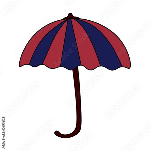 Obraz red umbrella isolated on white