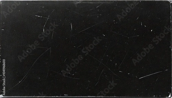 Fototapeta Realistic paper copy scan texture photocopy, real grunge edges, rough black distressed noise grain overlay texture