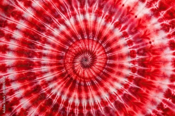 Obraz Red tie dye spiral pattern background