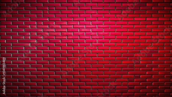 Obraz red neon brick wall texture pattern background