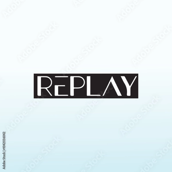 Obraz Word Replay vector logo design