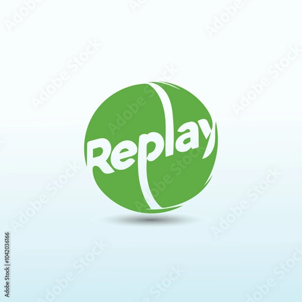 Obraz Word Replay vector logo design