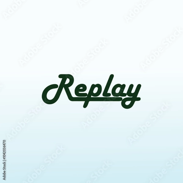 Obraz Word Replay vector logo design