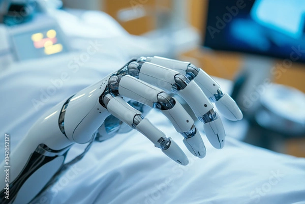 Obraz Medical technology, Doctor use AI robots for diagnosis, care, and increasing accuracy patient treatment in future. generative AI
