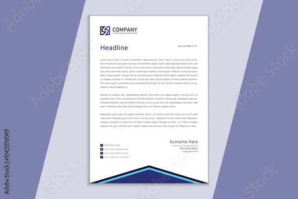 Fototapeta Modern Business Letterhead Design Template  for Corporate and Business Use