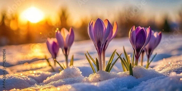 Obraz Crocuses emerging