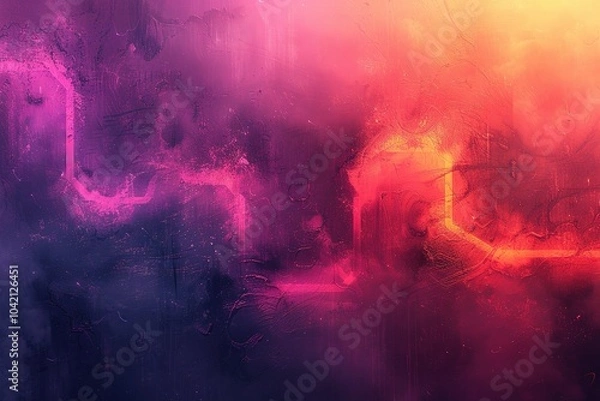 Fototapeta A colorful background with a purple and orange swirl
