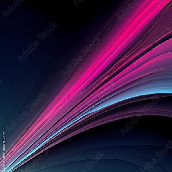 Fototapeta Serenity in Motion  Abstract Colorful Waves