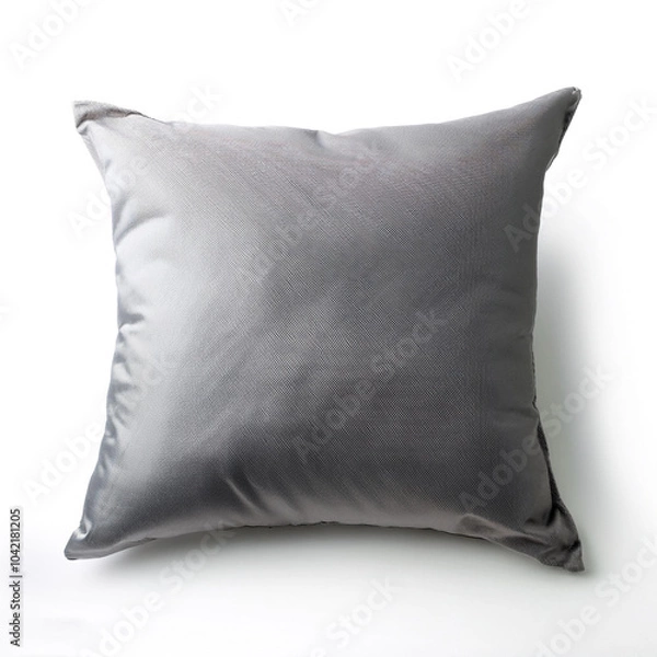 Fototapeta One new soft pillow, isolated on a clean white background