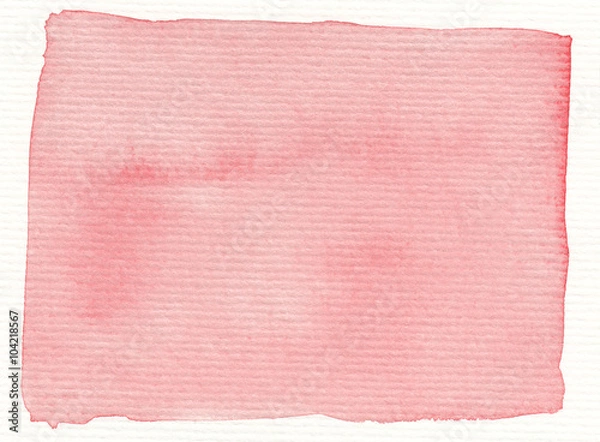 Fototapeta flat red watercolor paint on linear texture paper background