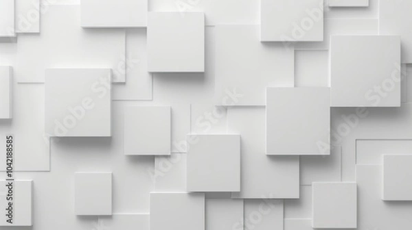 Obraz Abstract White Squares Background