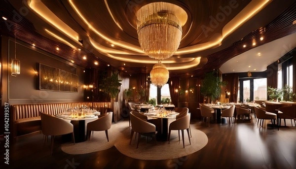 Obraz 고급스러운 레스토랑의 실내 모습