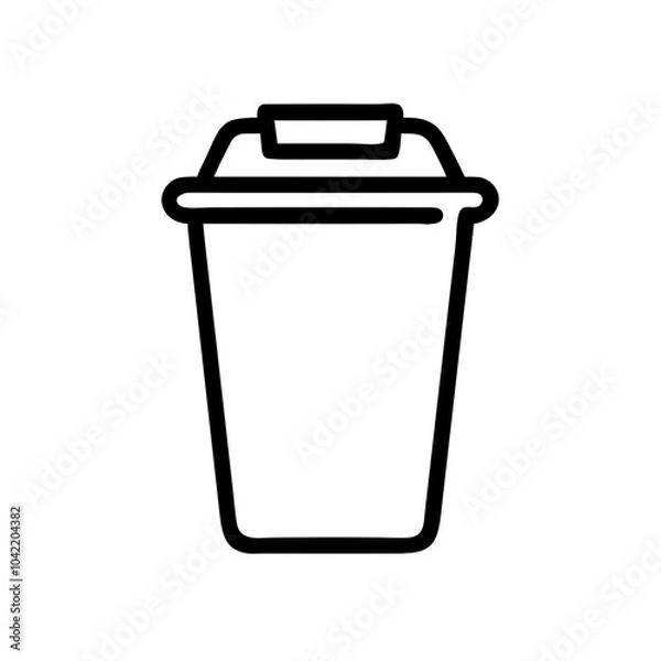 Obraz Trash can isolated on white