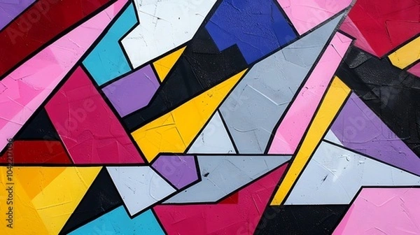Obraz Harmonious Blend of Dynamic Geometric Shapes