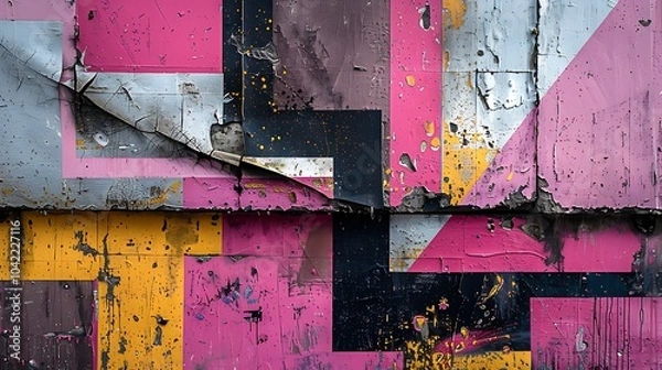 Obraz Abstract Interpretation of Contrasting Geometric Elements