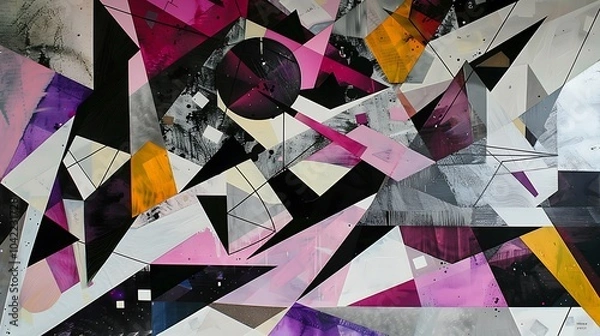 Obraz Geometric Abstraction with a Harmonious Blend of Bold Patterns