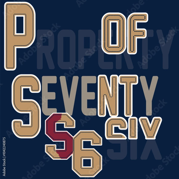 Fototapeta College and varsity patch designs featuring university sports texts, shields and heraldic designs, sports numbers and founding years. Designs for school patches.