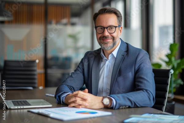 Obraz Personal financial advisor in the boardroom meeting with clients